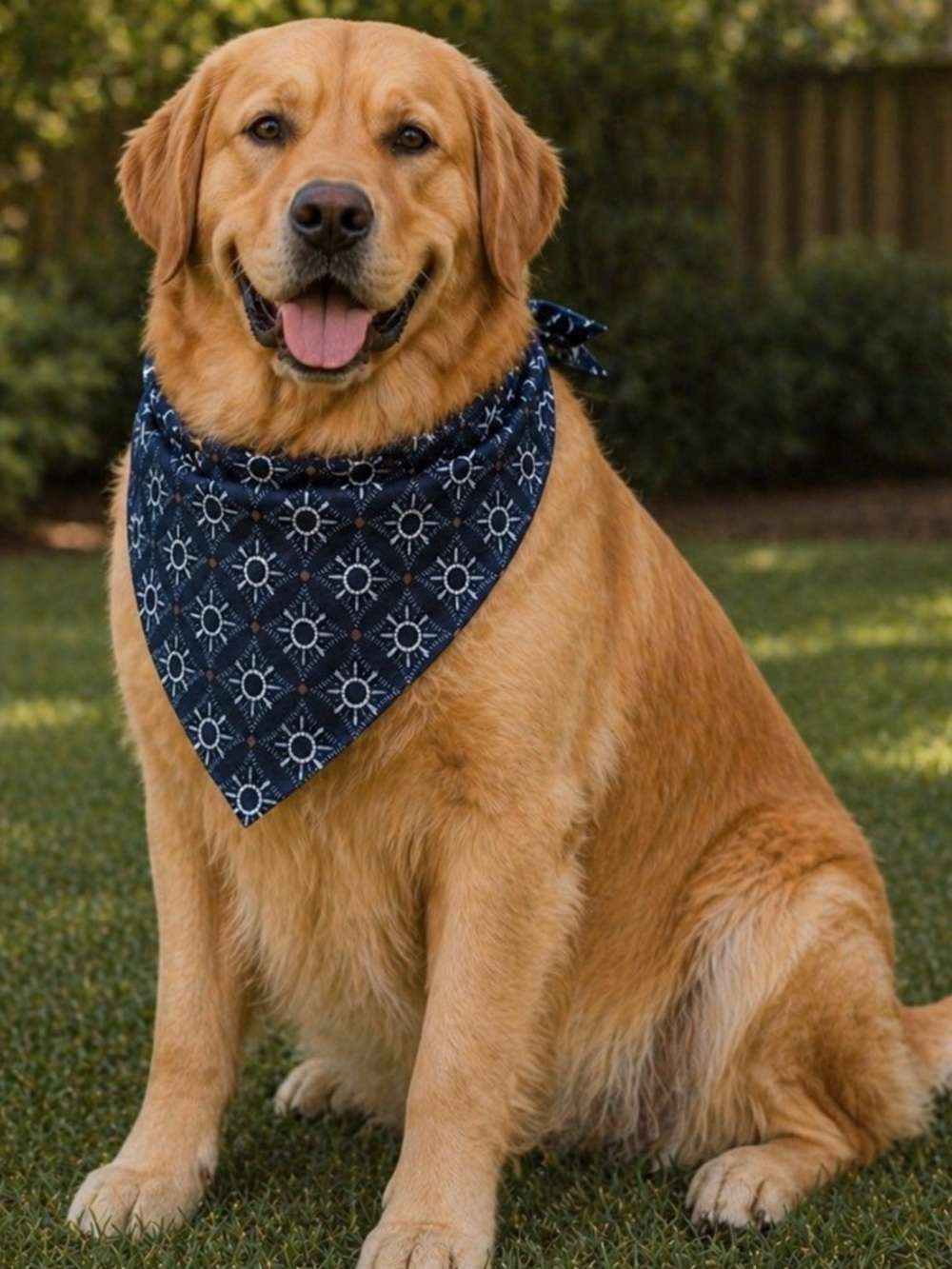 🐾SALE Dark Blue Geometric Dog Bandana